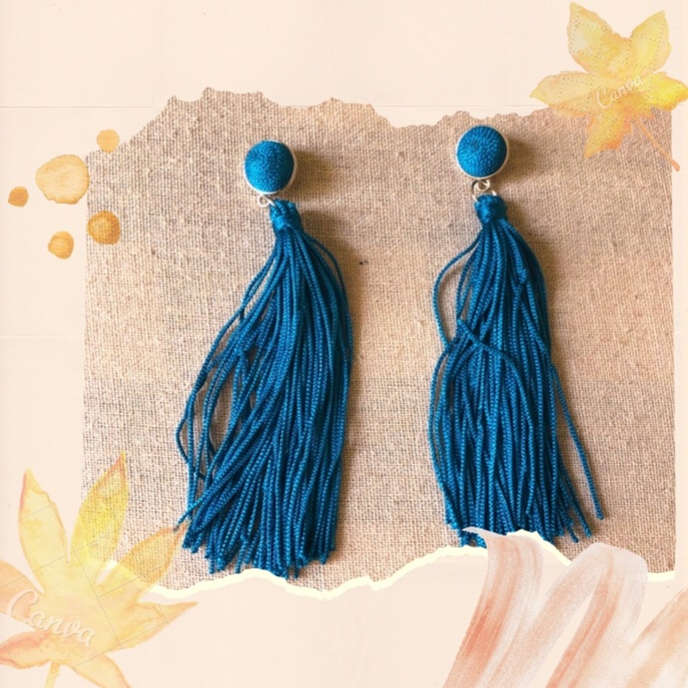 New blue earrings